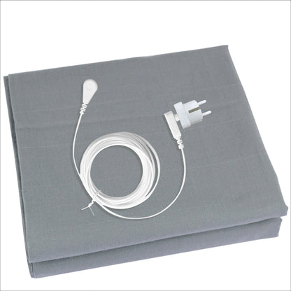 10% Silver Fiber Grounding Sheet Flat Bedsheet with Grounding Cord Organic Cotton Health Sheet Natural Wellness Release Stress